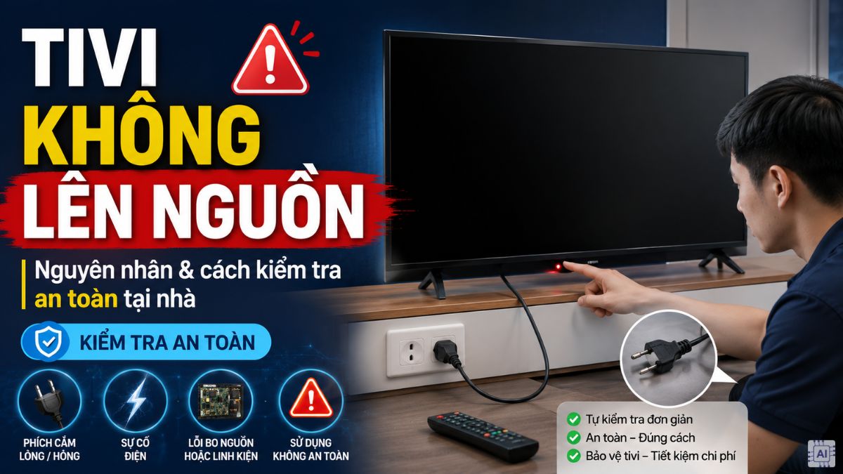Sửa Tivi Không Lên Nguồn Long Biên Tại Nhà